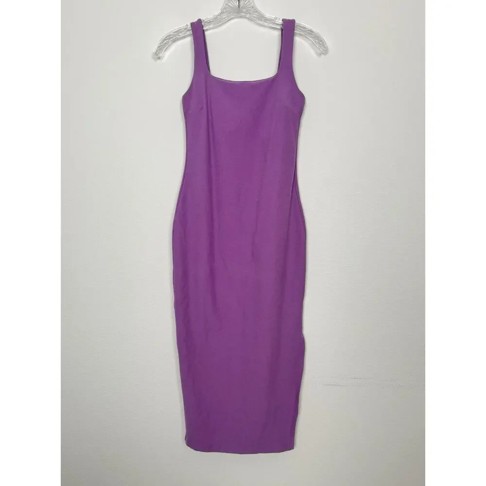 Beyond Yoga Icon Midi Dress Women’s XS Purple Spacedye Stretch - Picture 2 of 11
